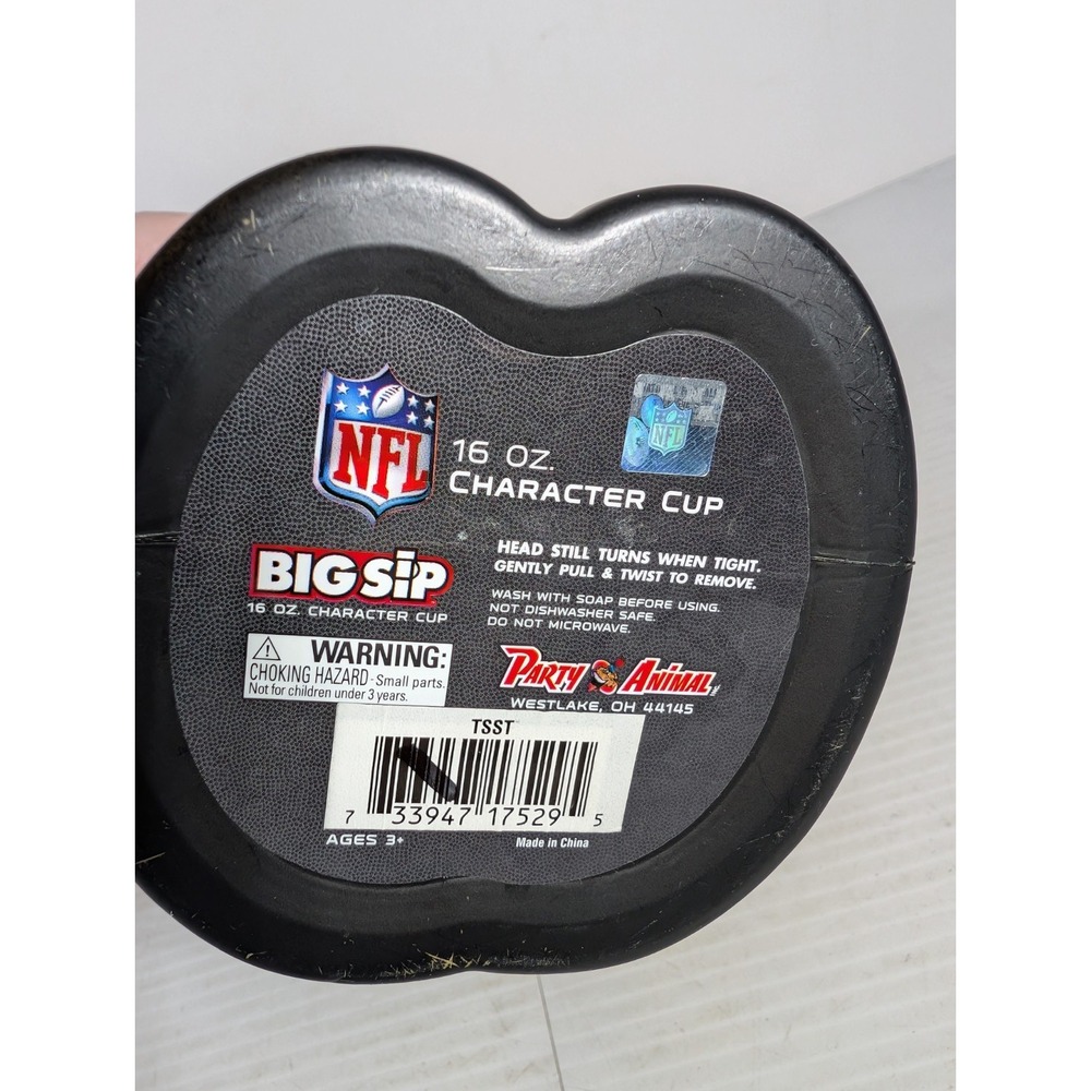 Football Hall TEENY MATES Big Sip 16 oz Character Cup Pittsburgh Steelers Rogers - Picture 2 of 11